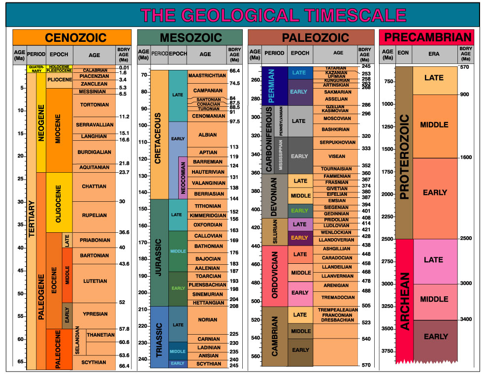 geological time scale. Geological Timescale