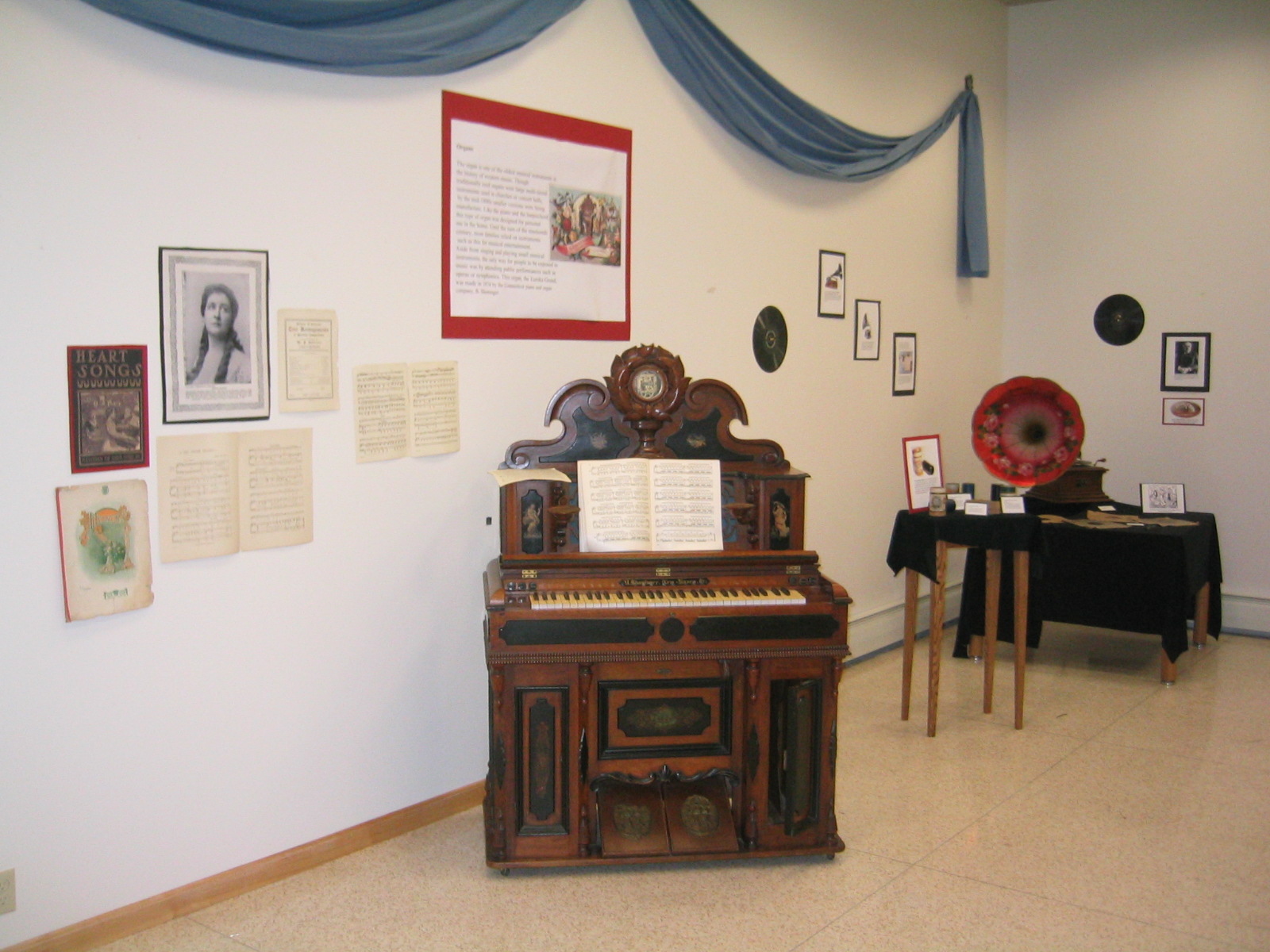 One of the first organs west of the Mississippi and an early, working Victrola. 