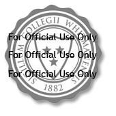 College Seal - For Official Use Only
