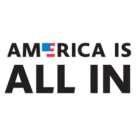 America is All In logo