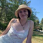 Maddie Ott outdoors in the sunshine
