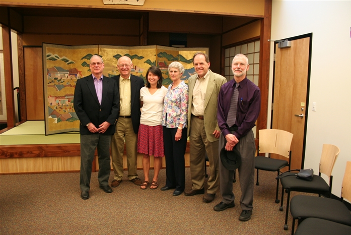 Kendall Shibuya, the Carlstroms, and Whitman faculty and staff