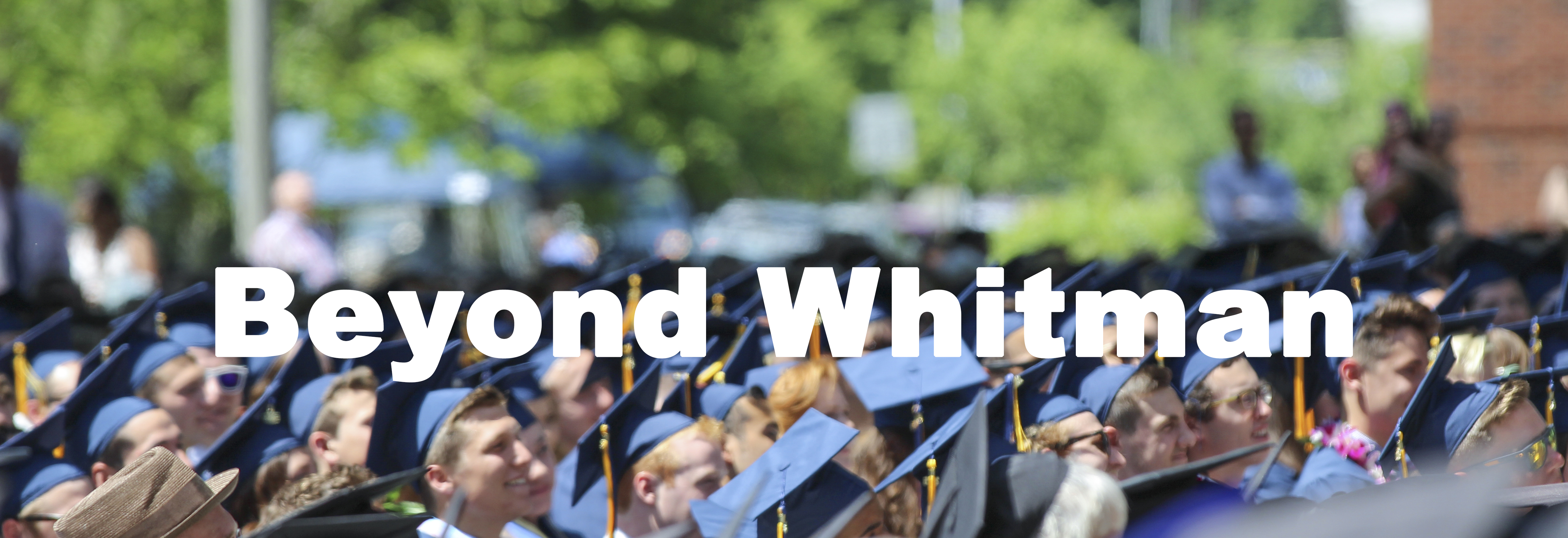 Banner of graduating Whitman students