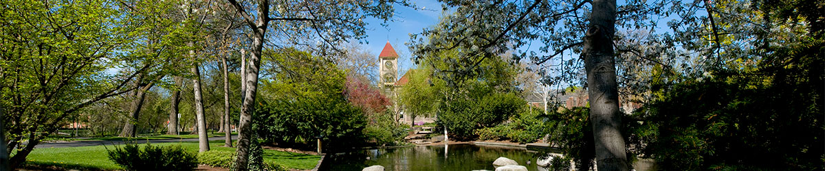Whitman College campus view from Lakum Duckum