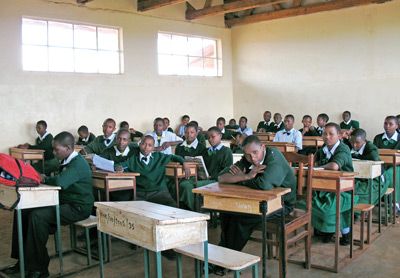 Students at the high school in Karatu, where Melinda S. Jones taught English once a week.