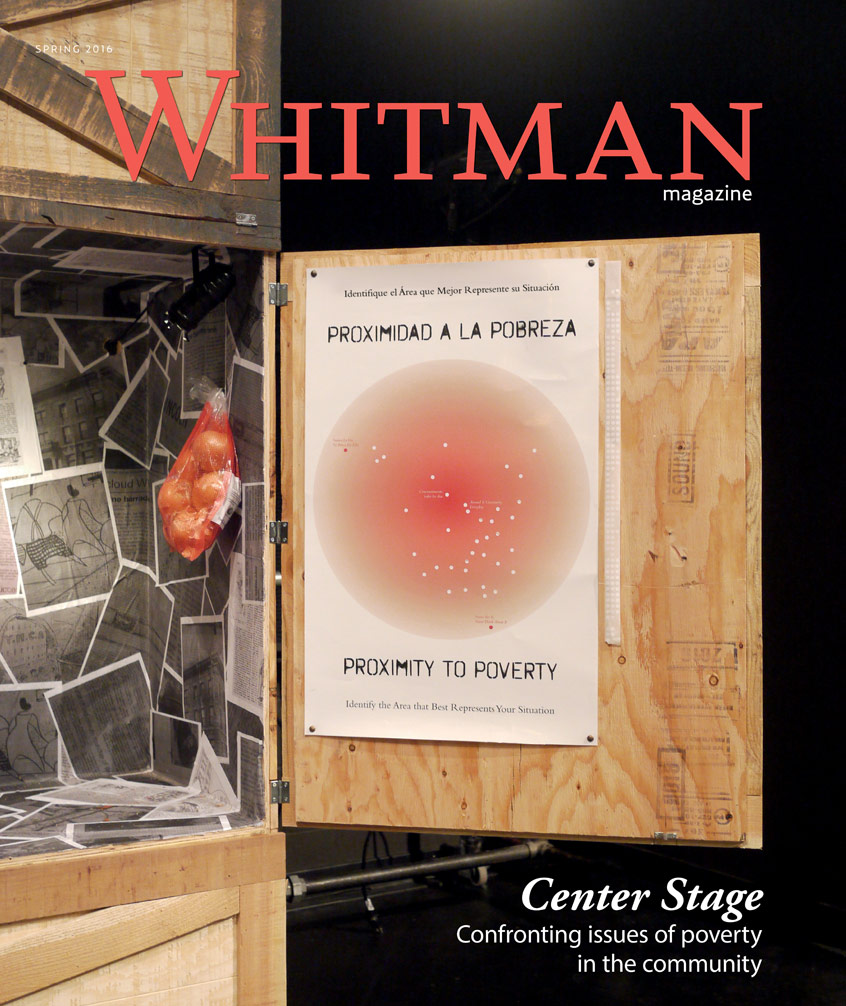 Whitman Magazine Spring 2016 Cover - How to End Poverty in 90 Minutes