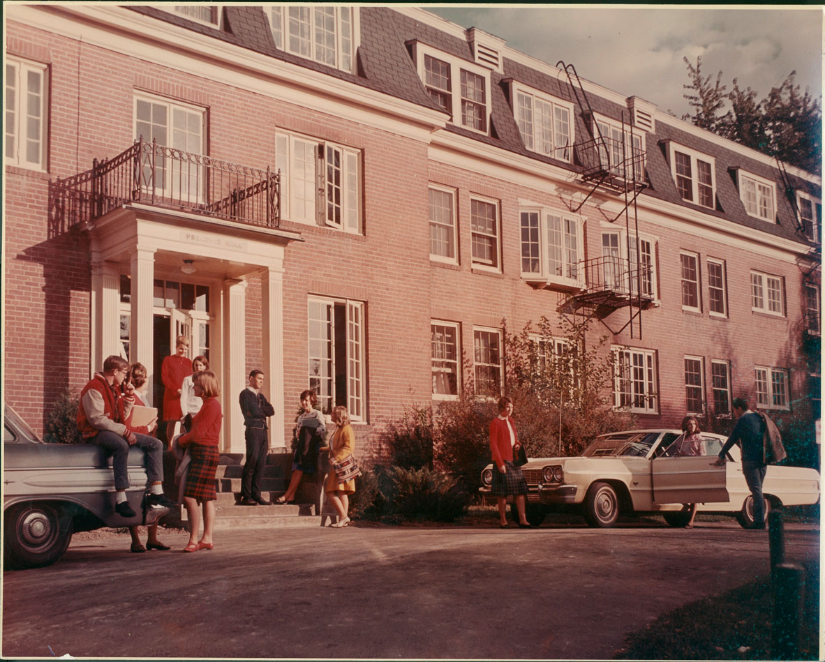 Prentiss Hall in the late 1960s