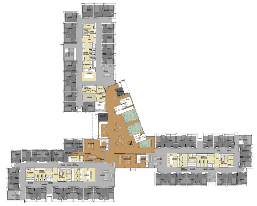 New residence hall floor plan
