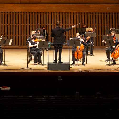 Whitman College orchestra performing