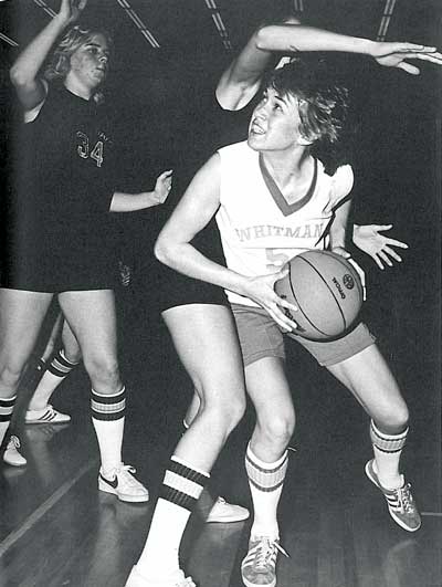 A Whitman's women's basketball during the 1970's.