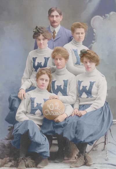Whitman Woman's sports team from the 1800's