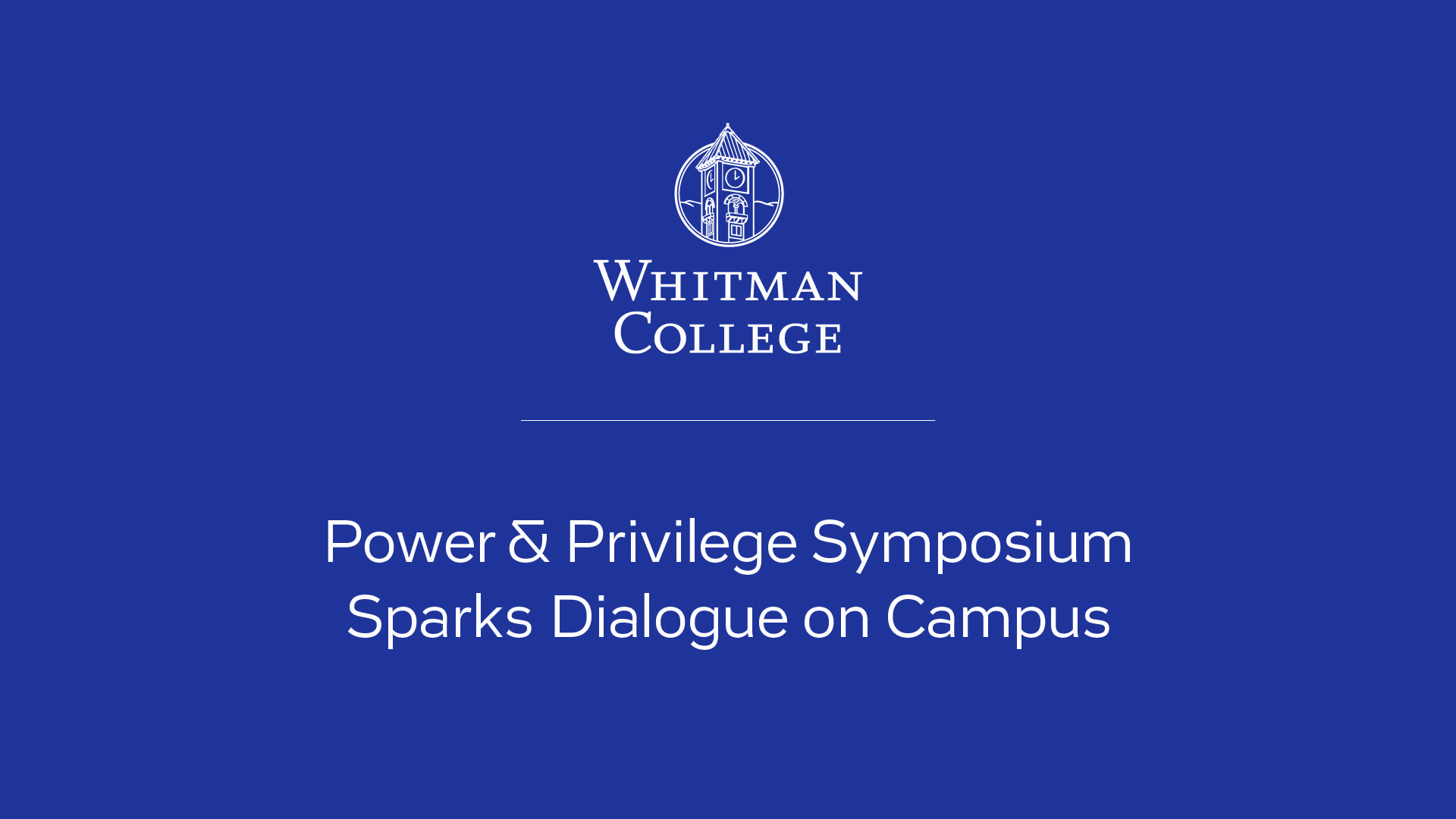 Video - Power and Privilege Symposium