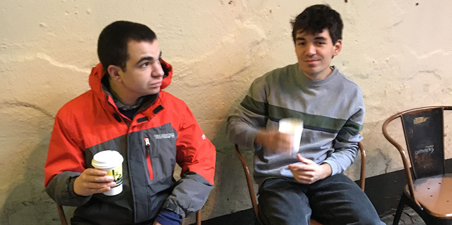 Evangelos with his brother Luke