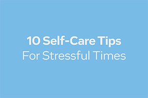 10 Self-Care Tips Text Graphic