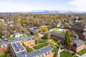Ariel view of Whitman College campus 