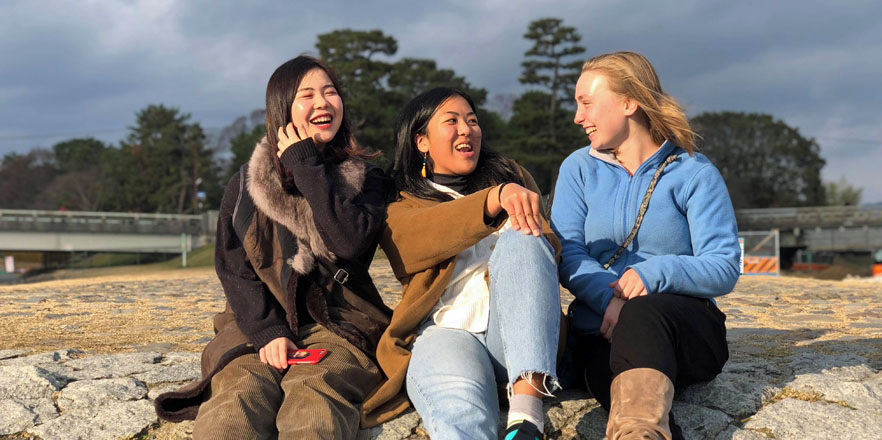 Whitman College OCS students in Japan