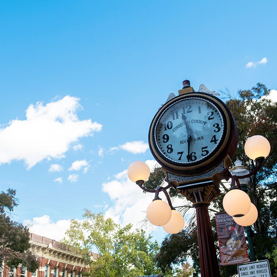 clock downtown walla walla