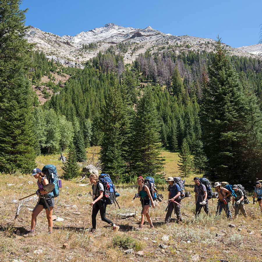 Whitman college students walking outdoors