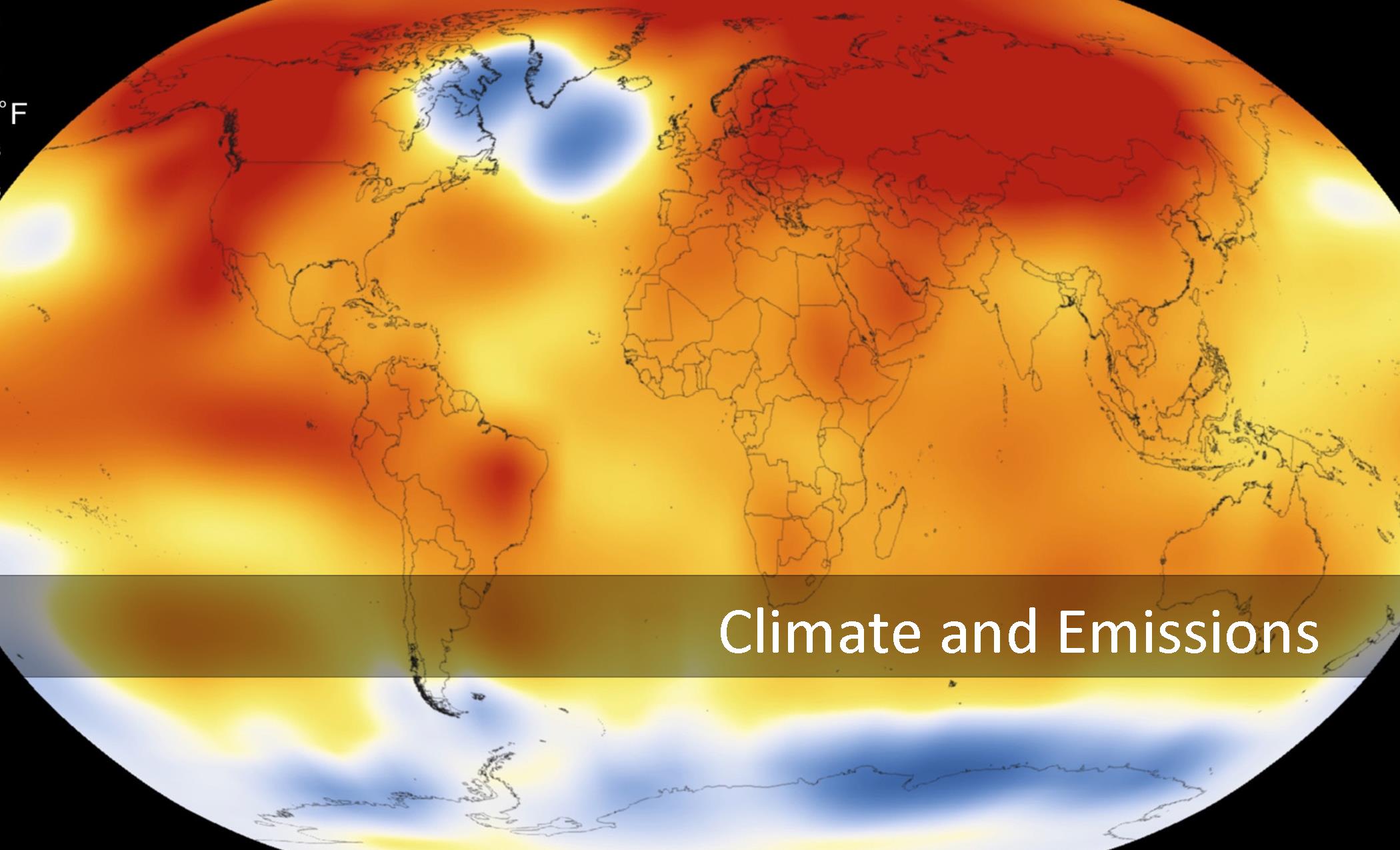 Map of all climate and emission locations