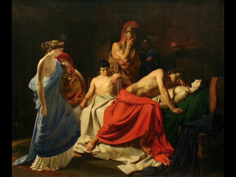 Nikolai Ge, "Achilles Lamenting the Death of Patroclus" (1855)