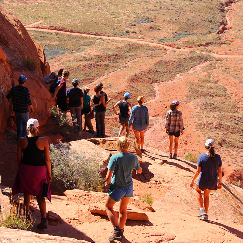 Students outdoors.