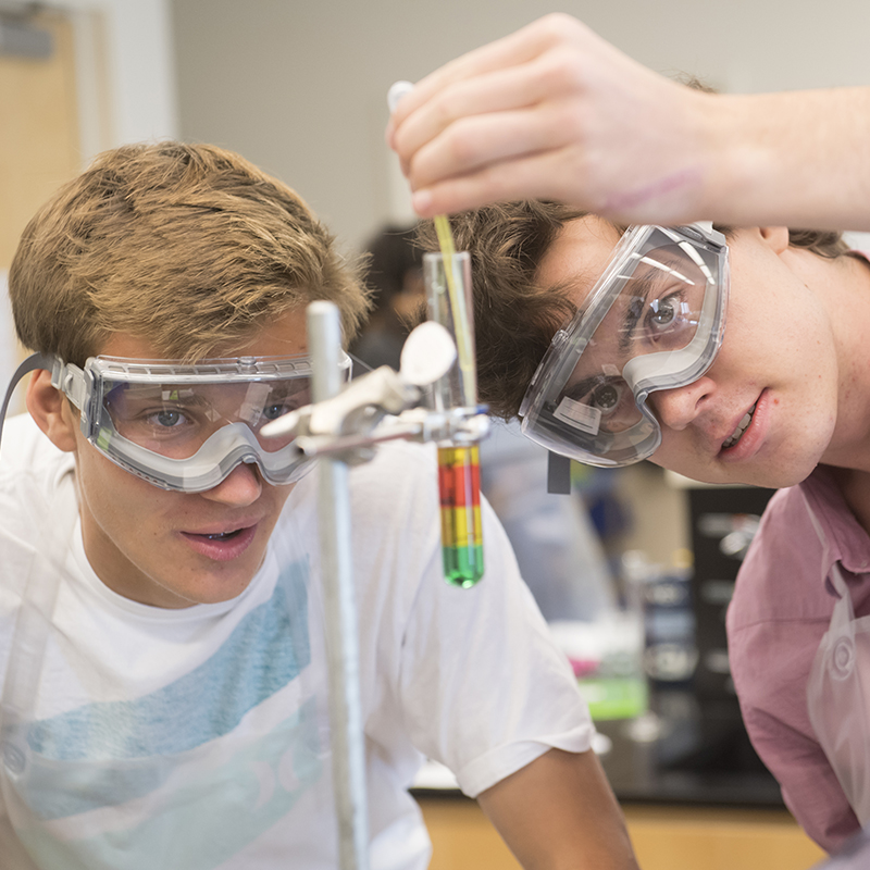 Students in a lab.