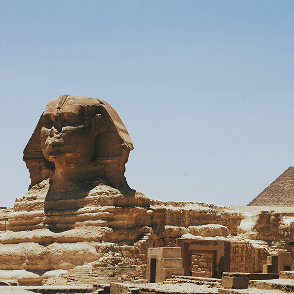 Right hand side image of the Great Sphinx of Giza