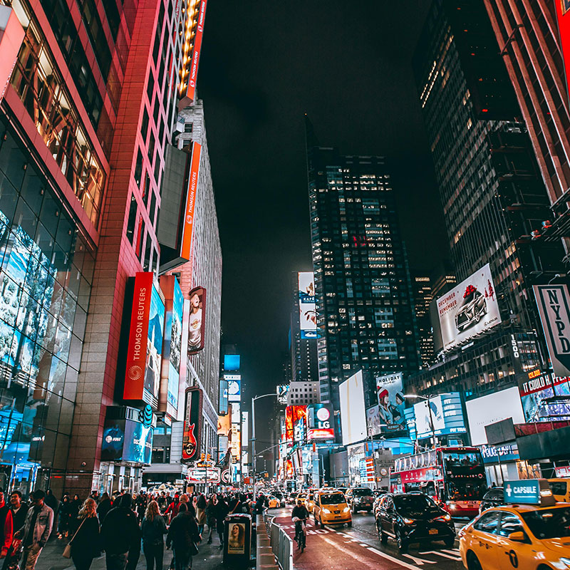 Image of a busy street in New York City.