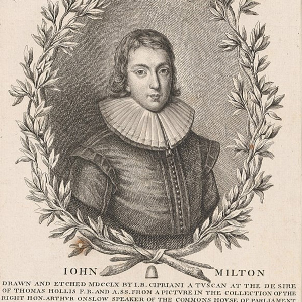 Drawn image of John Milton