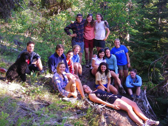 students at the Big Sink geologic site in the Blue Mountains of Oregon