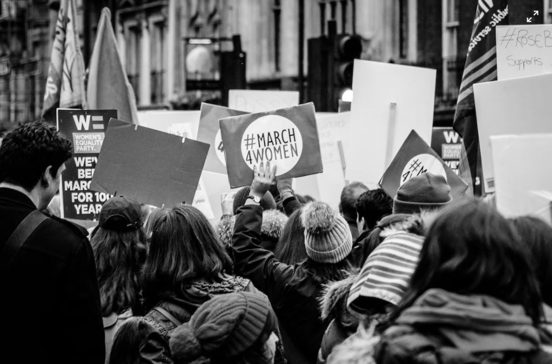 Black and white march.