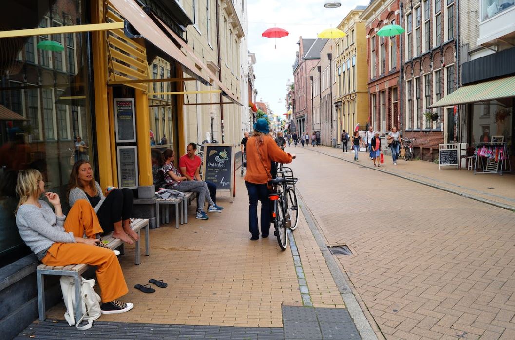 People on a street.