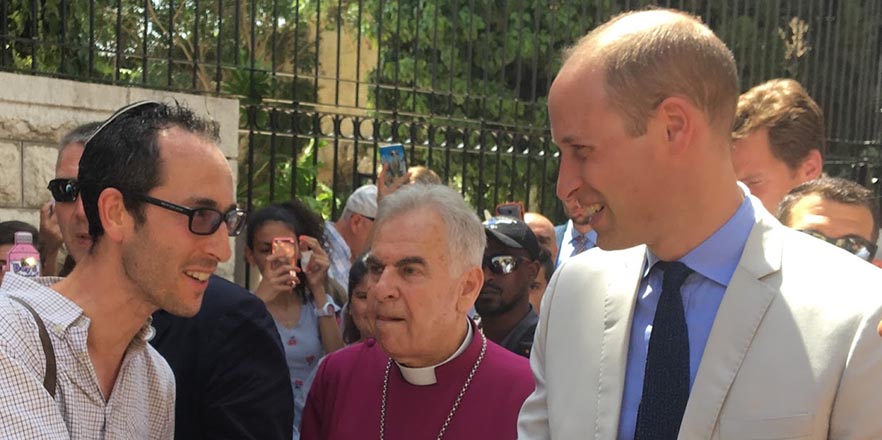 Journalist Jeffay talking to Prince William