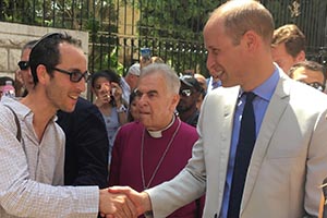 Jeffay and Prince William shake hands