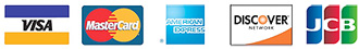 credit cards accepted: Visa, Mastercard, American Express, Discover, JCB