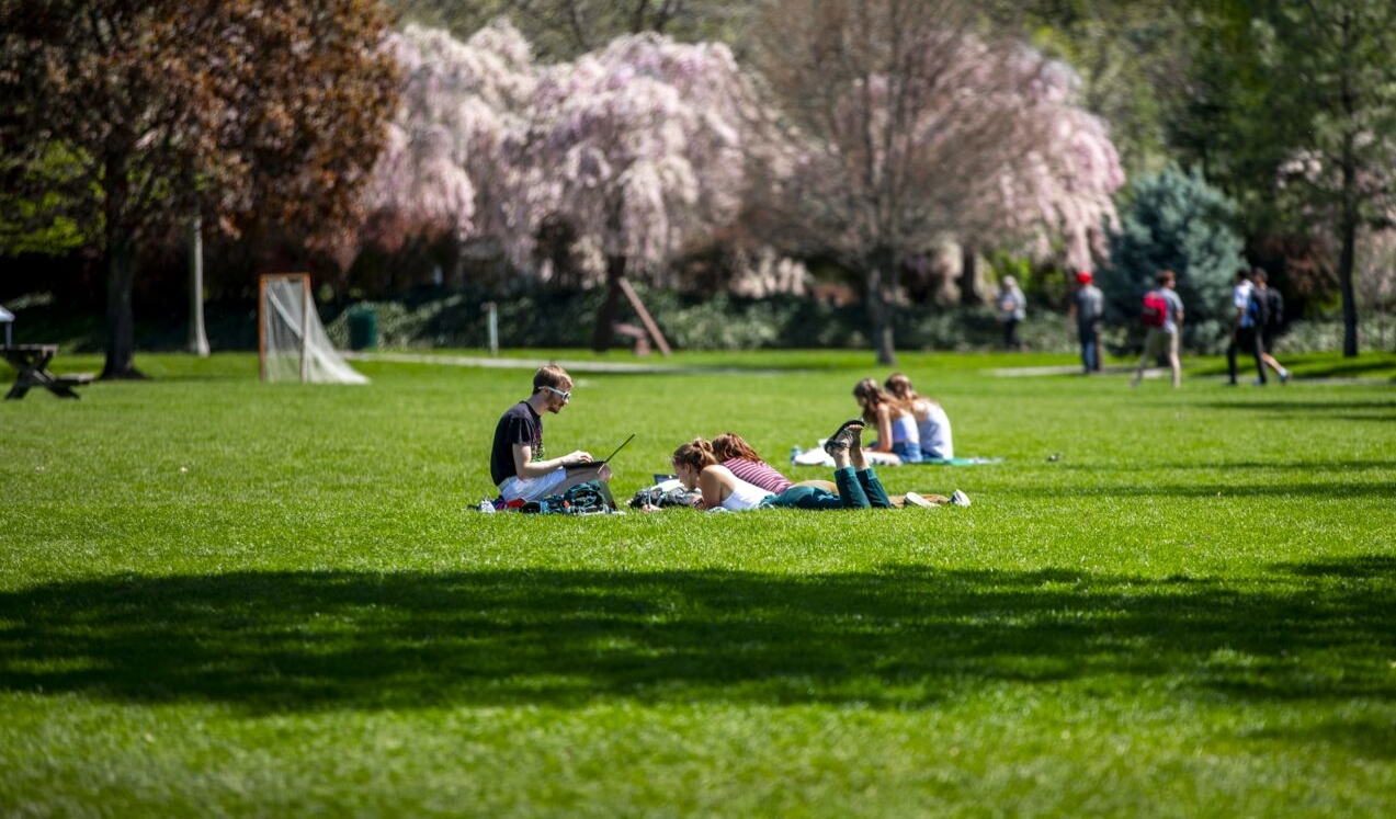 Sarah Bolton speaking on campus