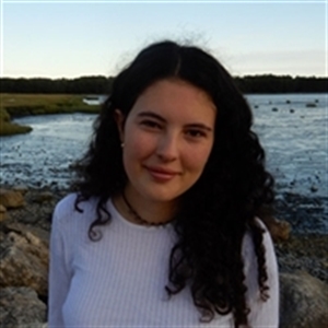 portrait of Genevieve at a lake