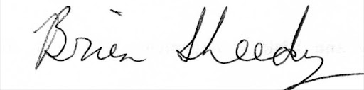 Signature of Brien Sheedy