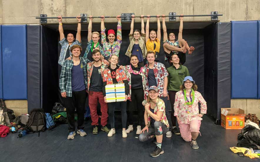 The Outdoor Program climbing team