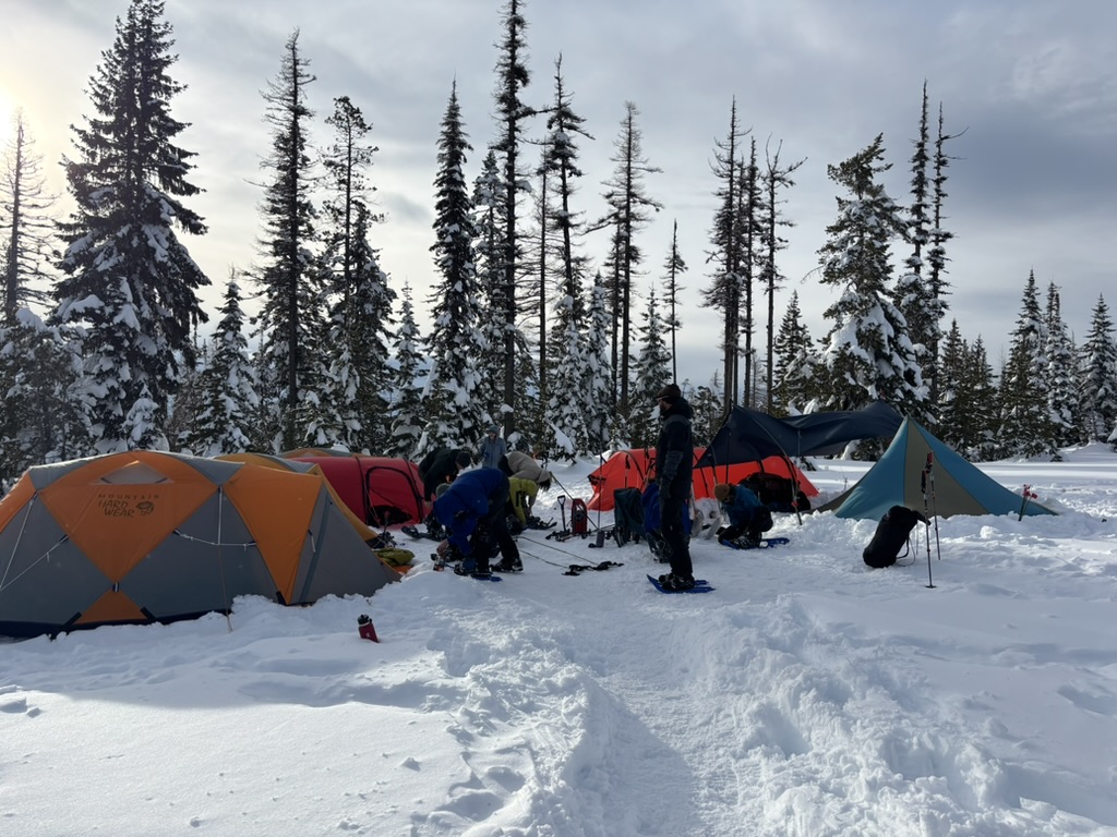 Winter mountaineering class.