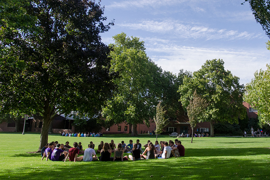 Ariel view of Whitman College campus