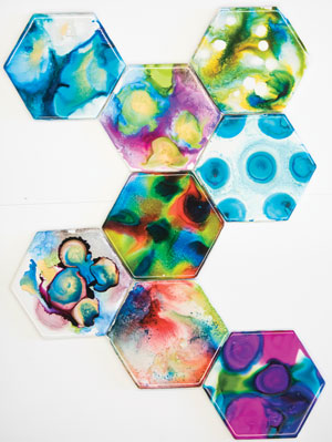 ink-ethanol tiles