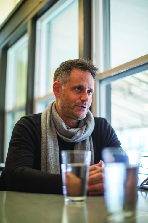 Novelist Alexander Maksik '95, during a visit to campus.