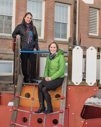 Christy Krutulis ’92 and Angélica Pedroza ’99