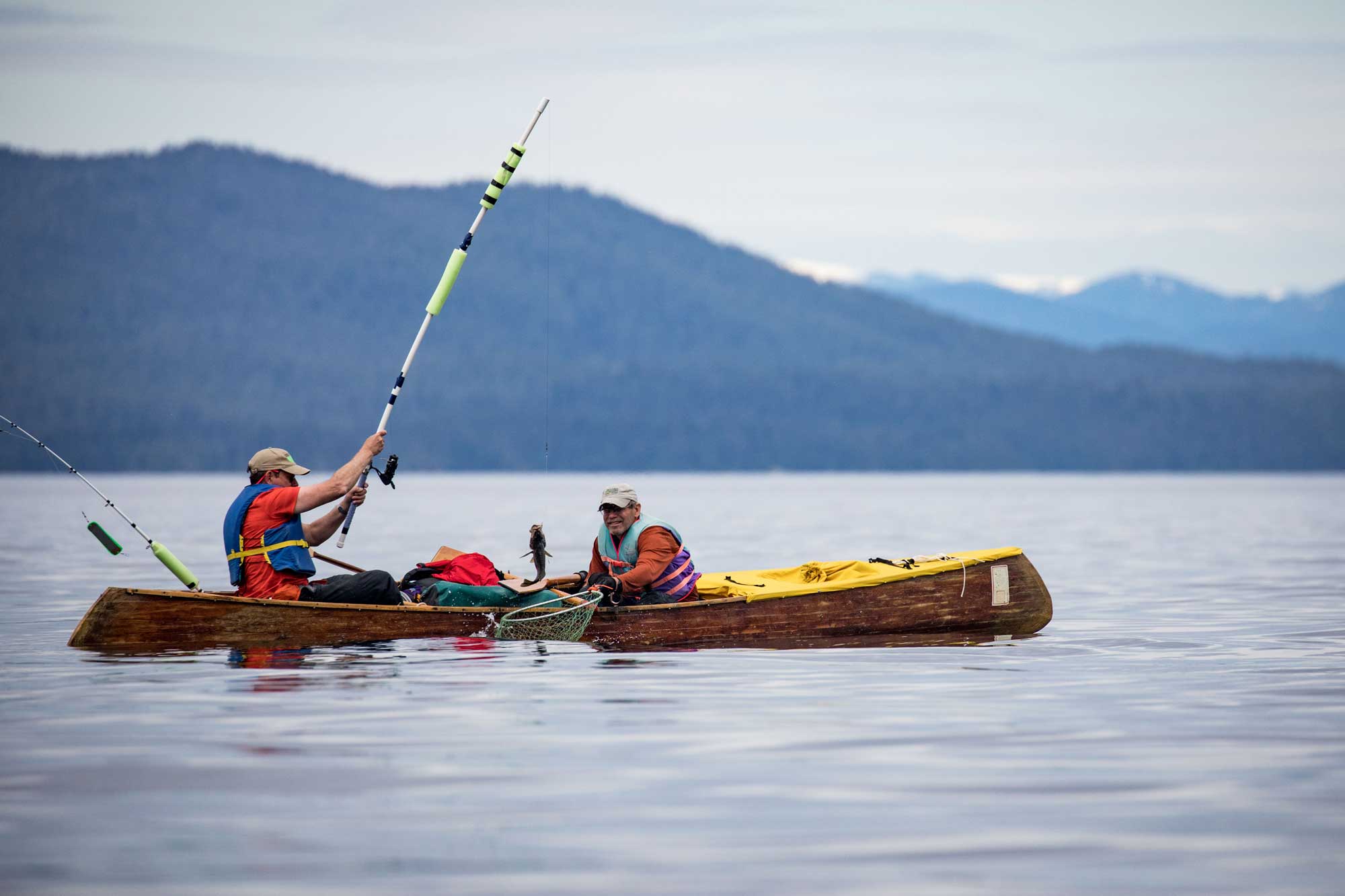 Alan and Andy Dappen in canoe
