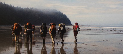 Scramble on beach