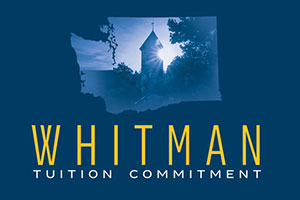 Graphic with 'Whitman Tuition Commitment" text