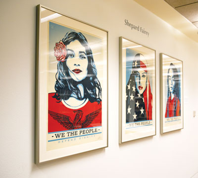 Shepard Fairey art in the Penrose collection