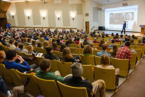 Auditorium with a presenter