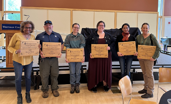From left to right, Shampa Biswas, Bill Duncan, Bina Arch, Lauren Osborne, Chetna Chopra, and Machelle Hartman. Not pictured, Michelle Jenkins and Baker Weilert.